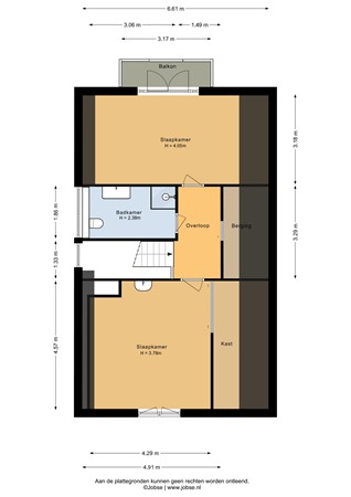 Floorplan - Havenstraat 43, 3752 AB Bunschoten-Spakenburg